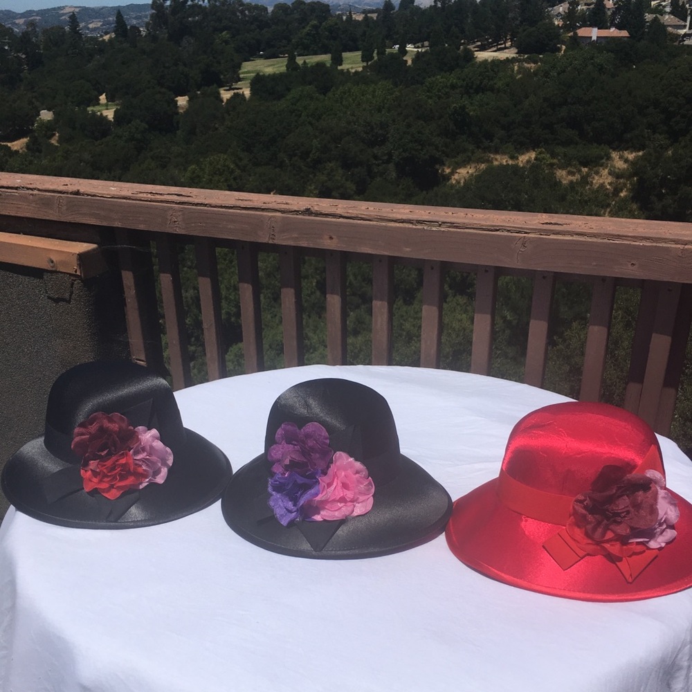 August hats 3 Two black one red